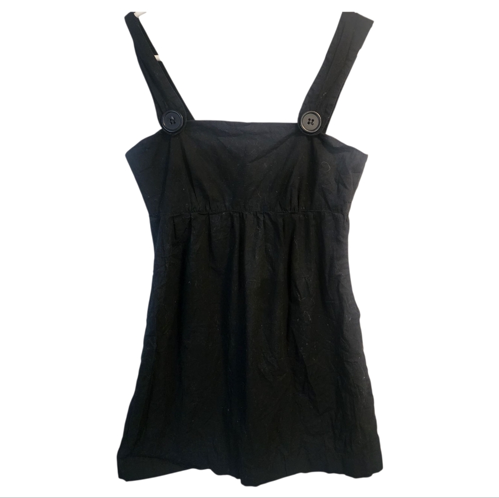 Eyeshadow Black Sleeveless Button Strap Mini Dress Size 3